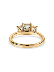 Radiant Line Lab Grown Diamond Three Stone Ring