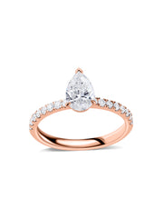 Graceful Pear 1.5 Carat Lab Diamond Solitaire Ring