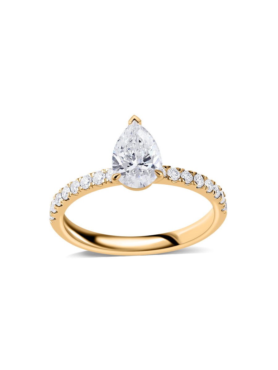 1 Carat Pear Lab-Grown Diamond Solitaire Ring