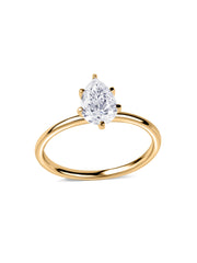 1 Carat Pear Solitaire Diamond Ring