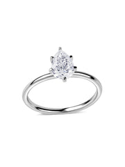 1 Carat Pear Solitaire Diamond Ring