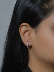 AMERICAN DIAMOND BALI EARRINGS FOR HER IN 925 SILVER-4