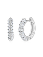 AMERICAN DIAMOND BALI EARRINGS FOR HER IN 925 SILVER
