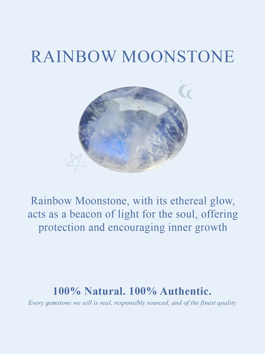 Ornate Rainbow Moonstone Necklace