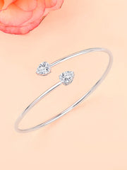 Diamond Look Silver Flexible  Bangle For Women