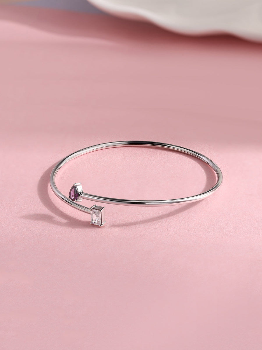 Toi Et Moi Pear Amethyst Bangle