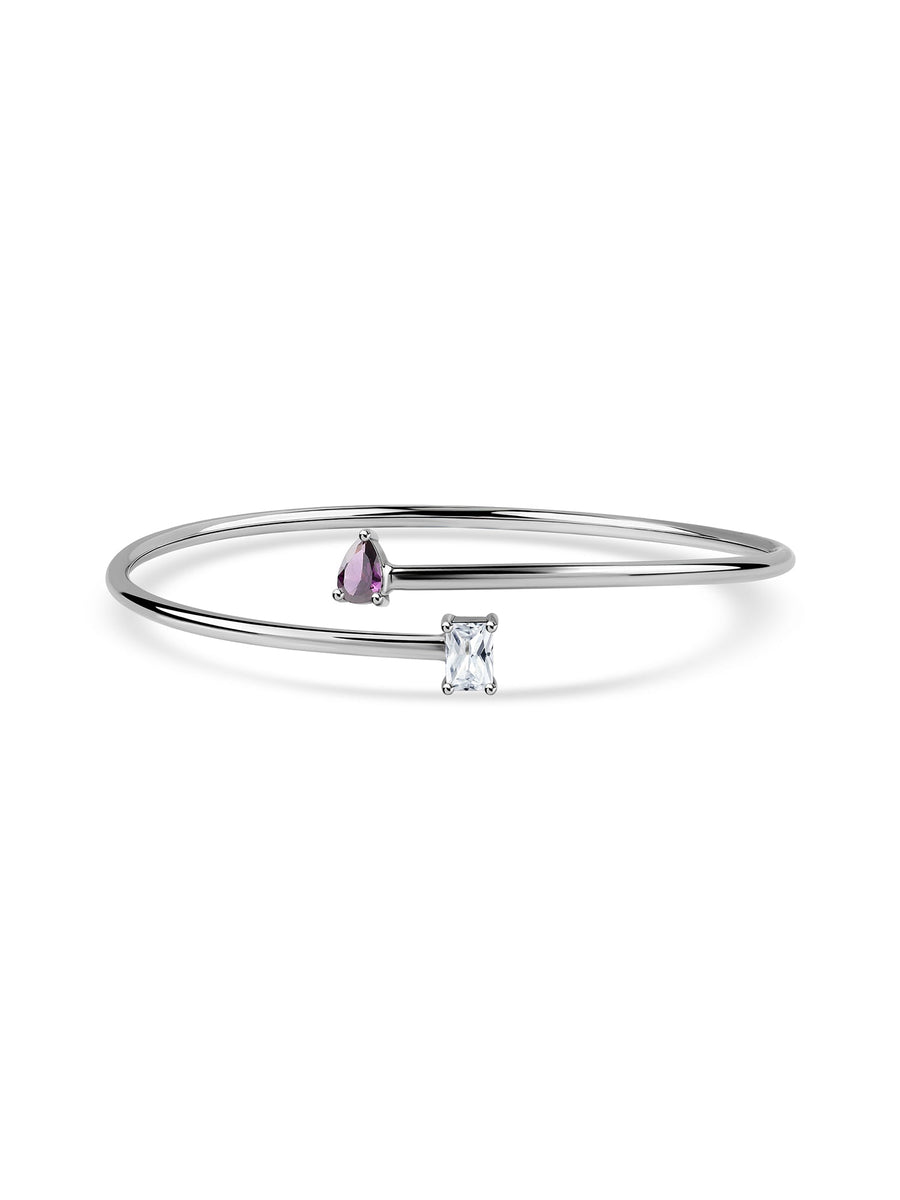 Toi Et Moi Pear Amethyst Bangle