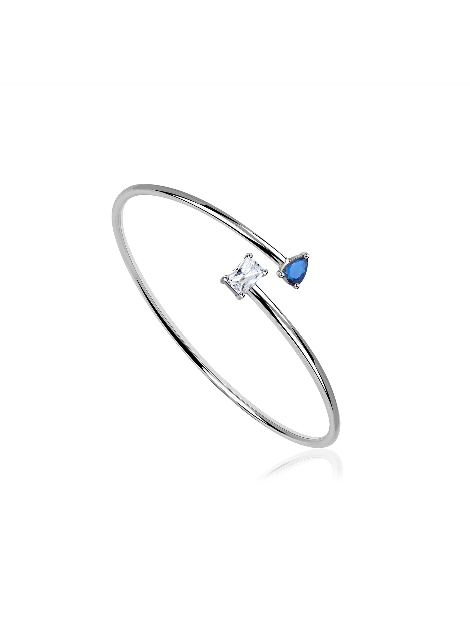 Toi Et Moi Pear Sapphire Bangle