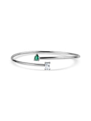 Toi Et Moi Pear Emerald Bangle
