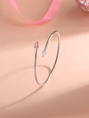 Toi Et Moi Pear Pink Cz Bangle