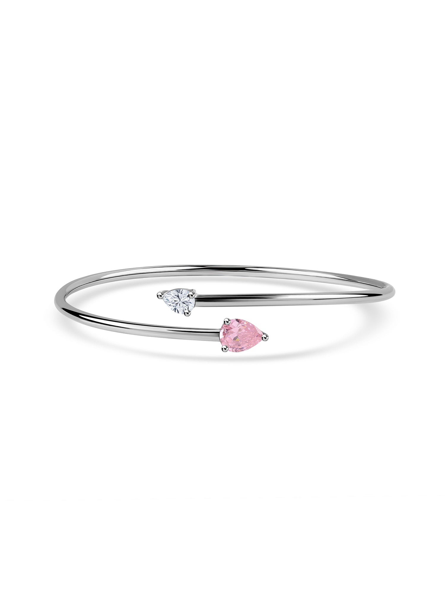 Toi Et Moi Pear Pink Cz Bangle