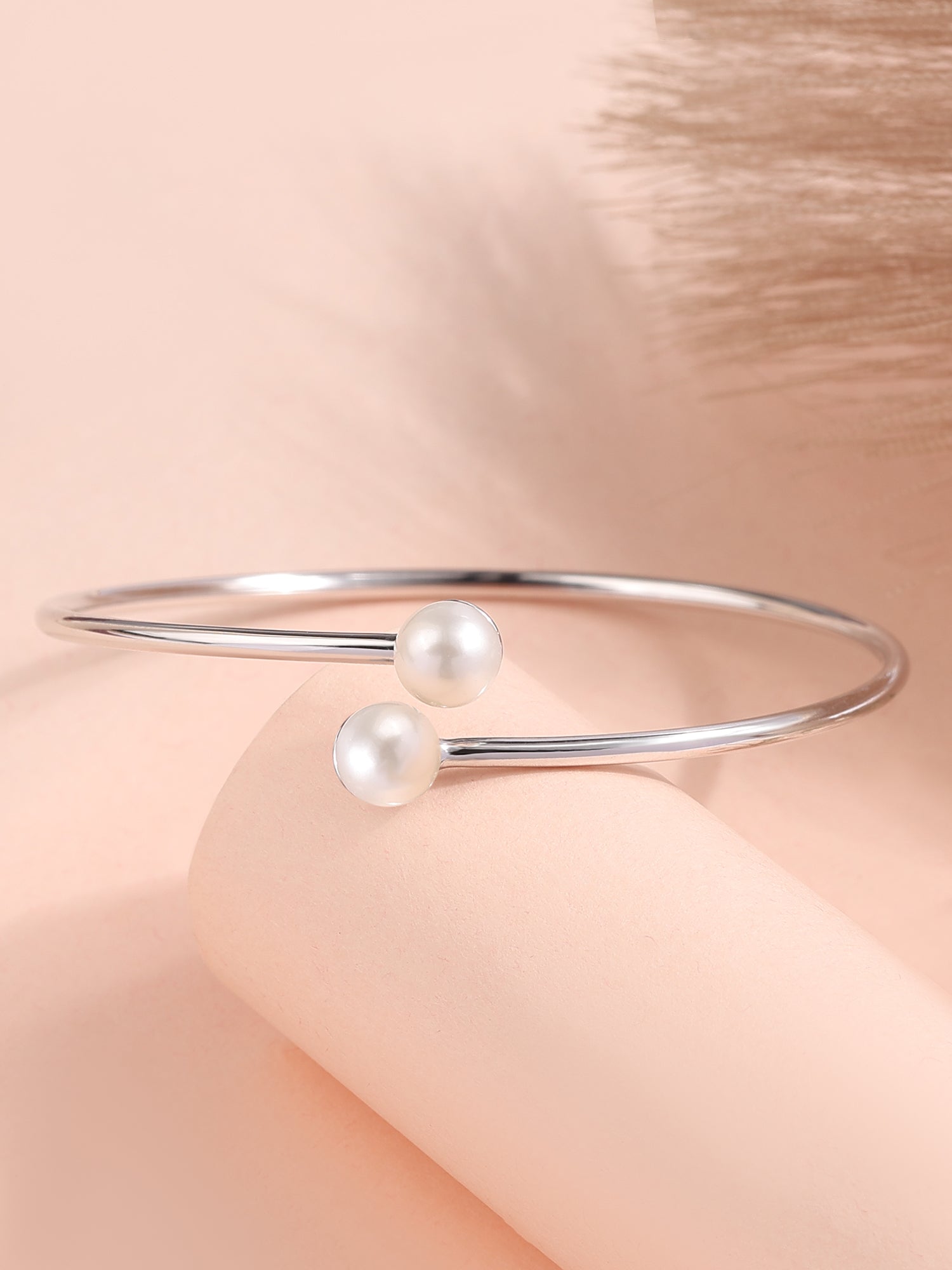 Pure Pearl Cuff Bangle For Women