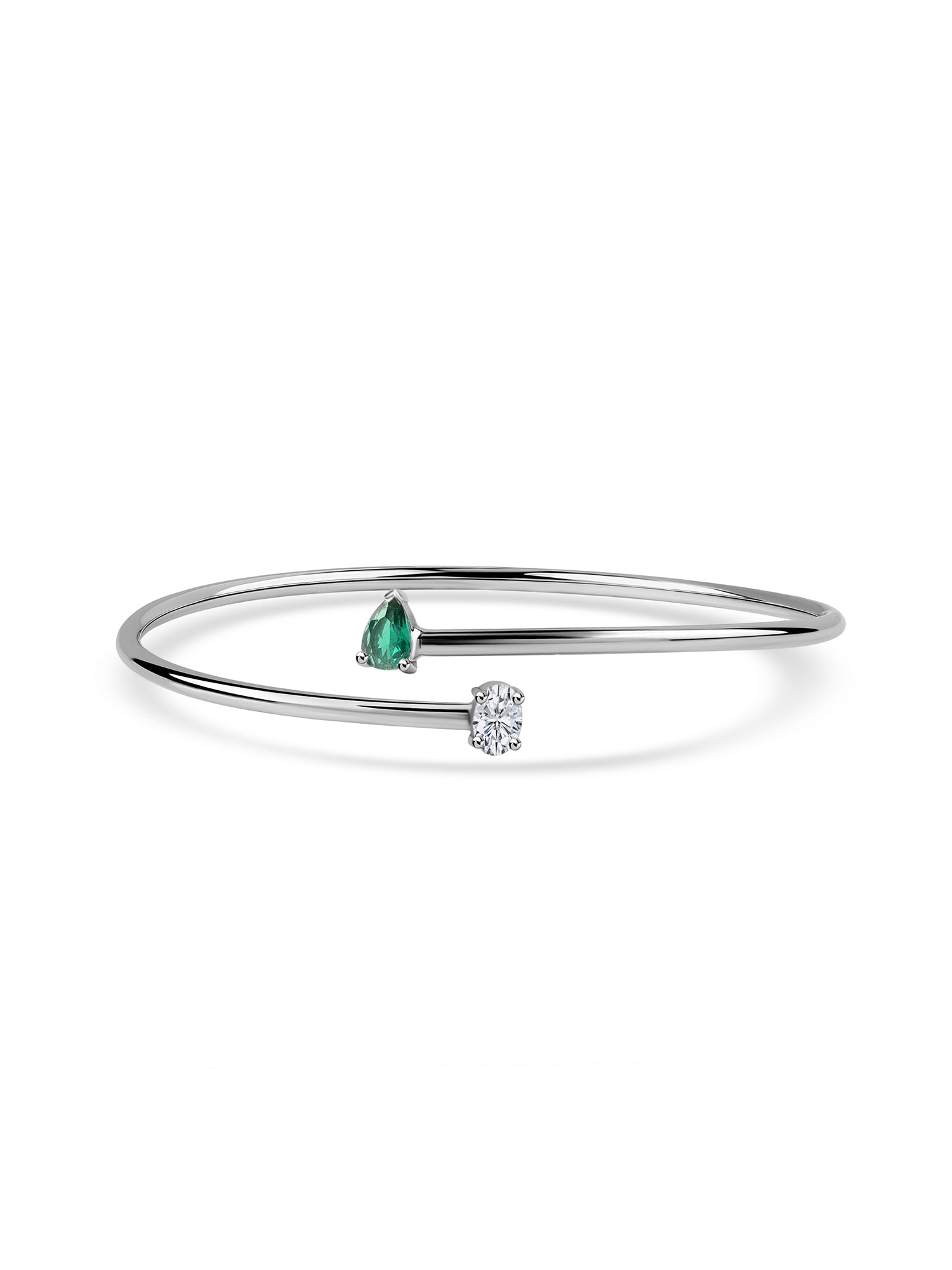 Emerald Toi Et Moi Bangle