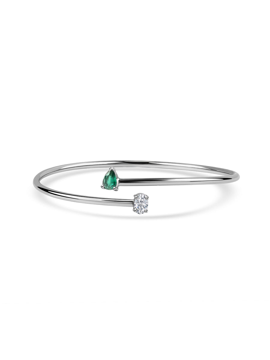 Emerald Toi Et Moi Bangle