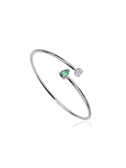 Emerald Toi Et Moi Bangle