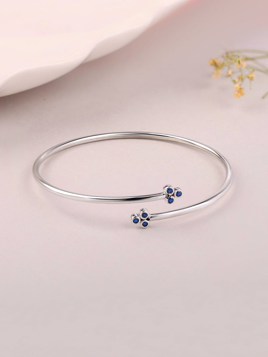 Blue Sapphire Cuff Bangle