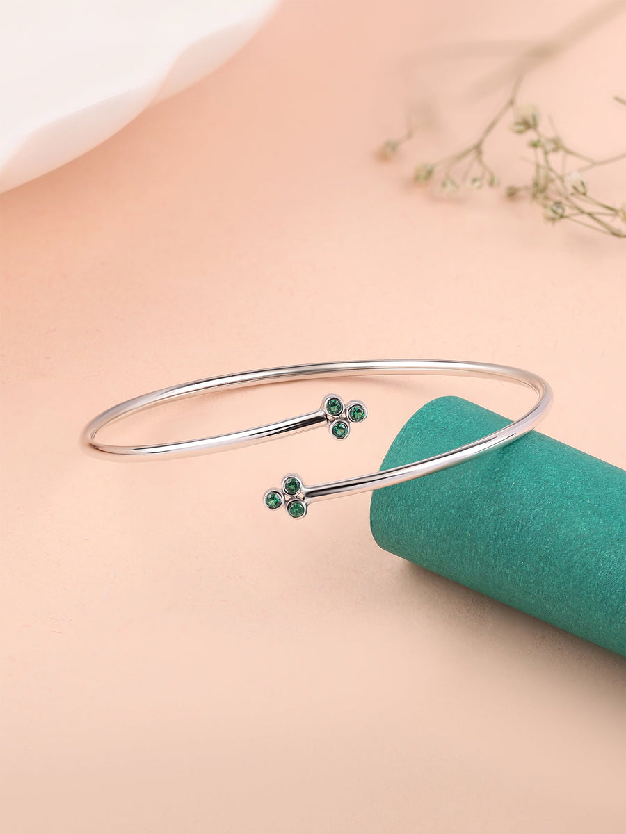 Green Emerald Cuff Bangle