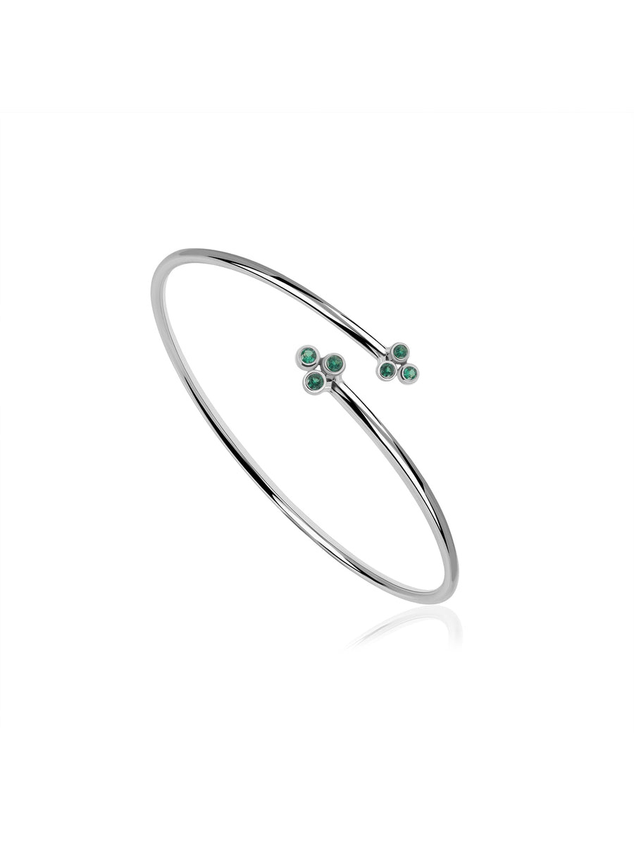 Green Emerald Cuff Bangle