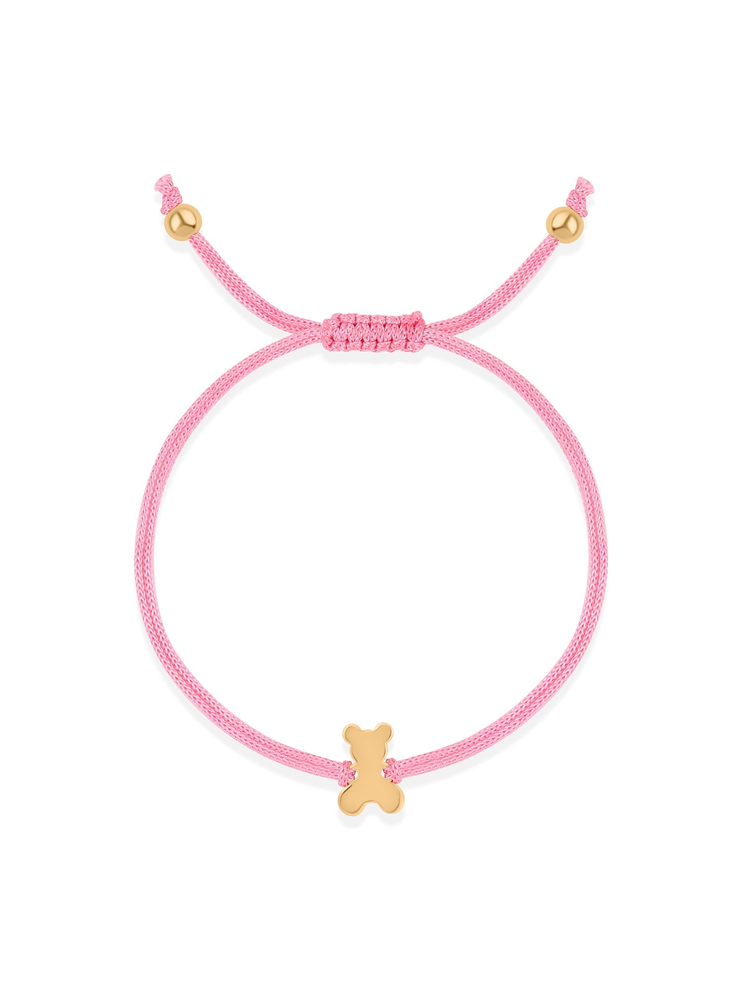 Be My Teddy Adjustable Yellow Gold Bracelet For Valentine