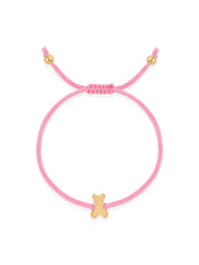 Be My Teddy Adjustable Yellow Gold Bracelet For Valentine
