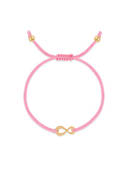 Yellow Gold Infinity Charm Valentines Bracelet