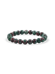 Natural Ruby Zoisite Beads Bracelet For Emotional Healing