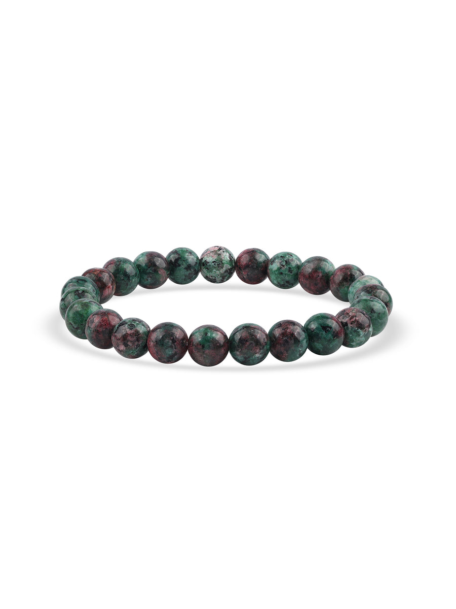 Natural Ruby Zoisite Beads Bracelet For Emotional Healing