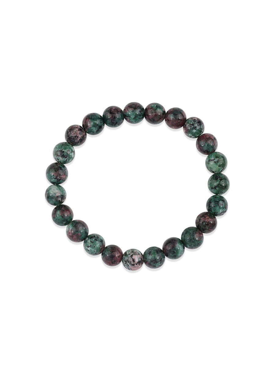 Natural Ruby Zoisite Beads Bracelet For Emotional Healing