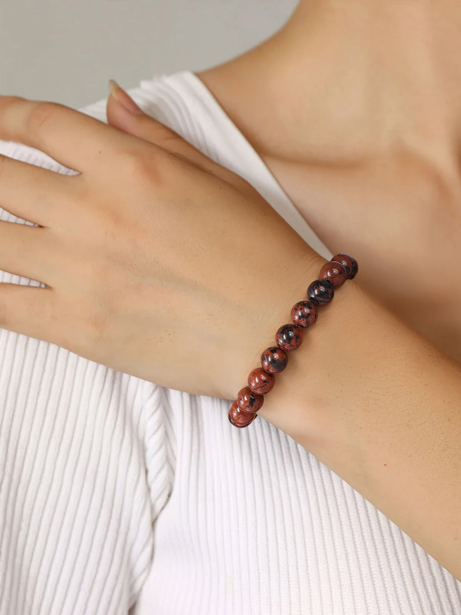 Mahogany Obsidian Beads Bracelet For Personal Power