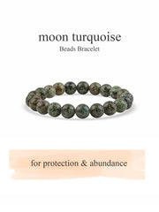 Moon Turquoise Beads Bracelet For Fortune