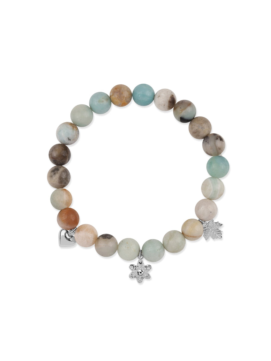 Amazonite Beads Charm Bracelet For Emotional Healing