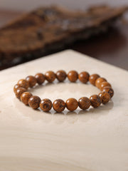 Grey Jasper Beads Unisex Bracelet For Serenity