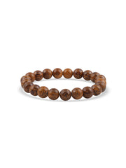 Grey Jasper Beads Unisex Bracelet For Serenity