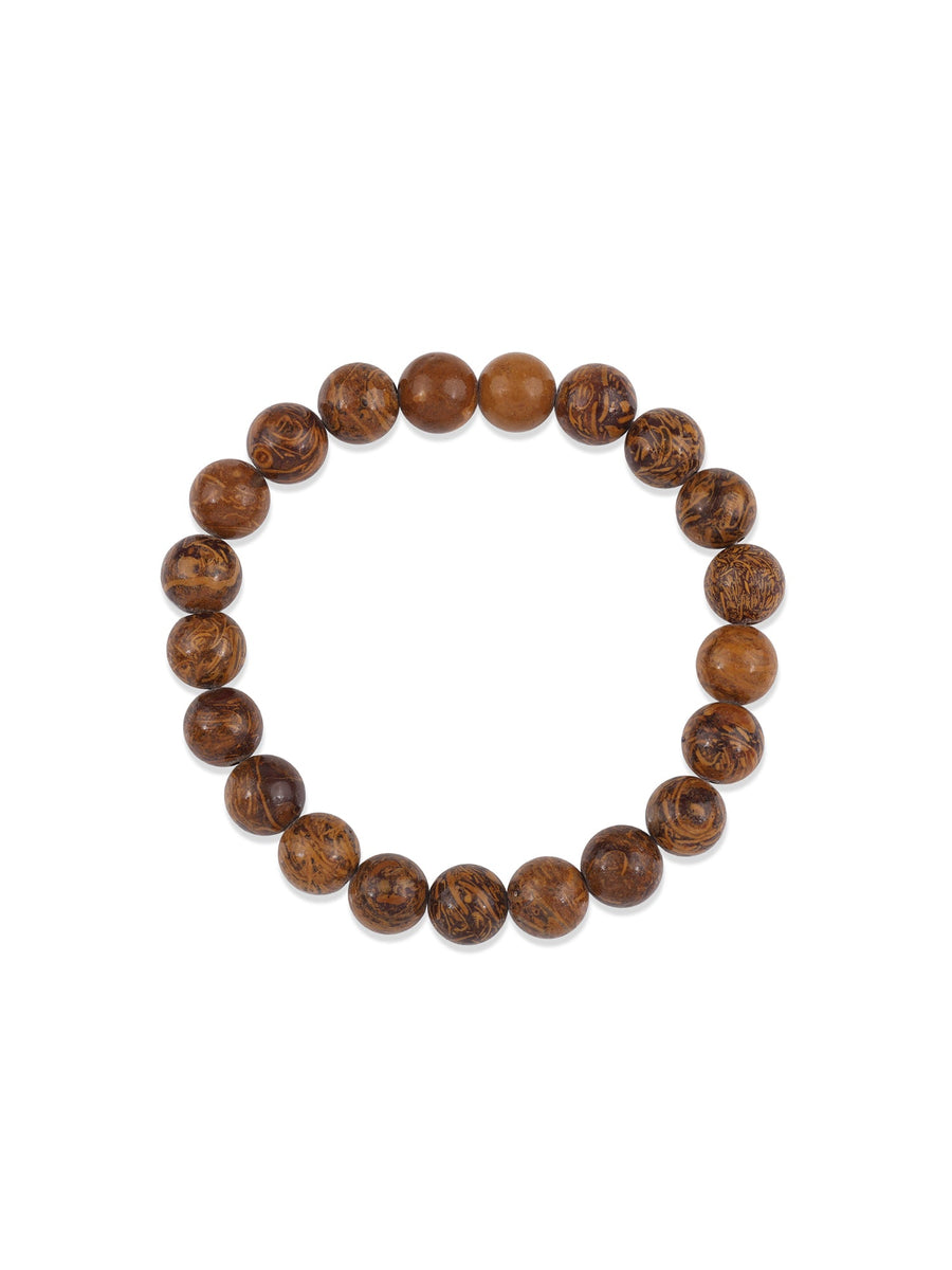 Grey Jasper Beads Unisex Bracelet For Serenity