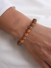 Grey Jasper Beads Unisex Bracelet For Serenity