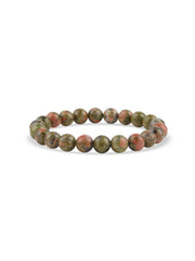 Epidotized Granite Beads Bracelet For Growth