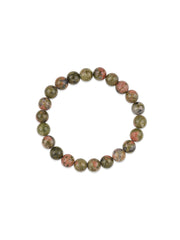 Epidotized Granite Beads Bracelet For Growth