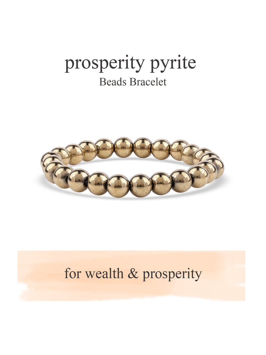 Pyrite Beads Bracelet For Money