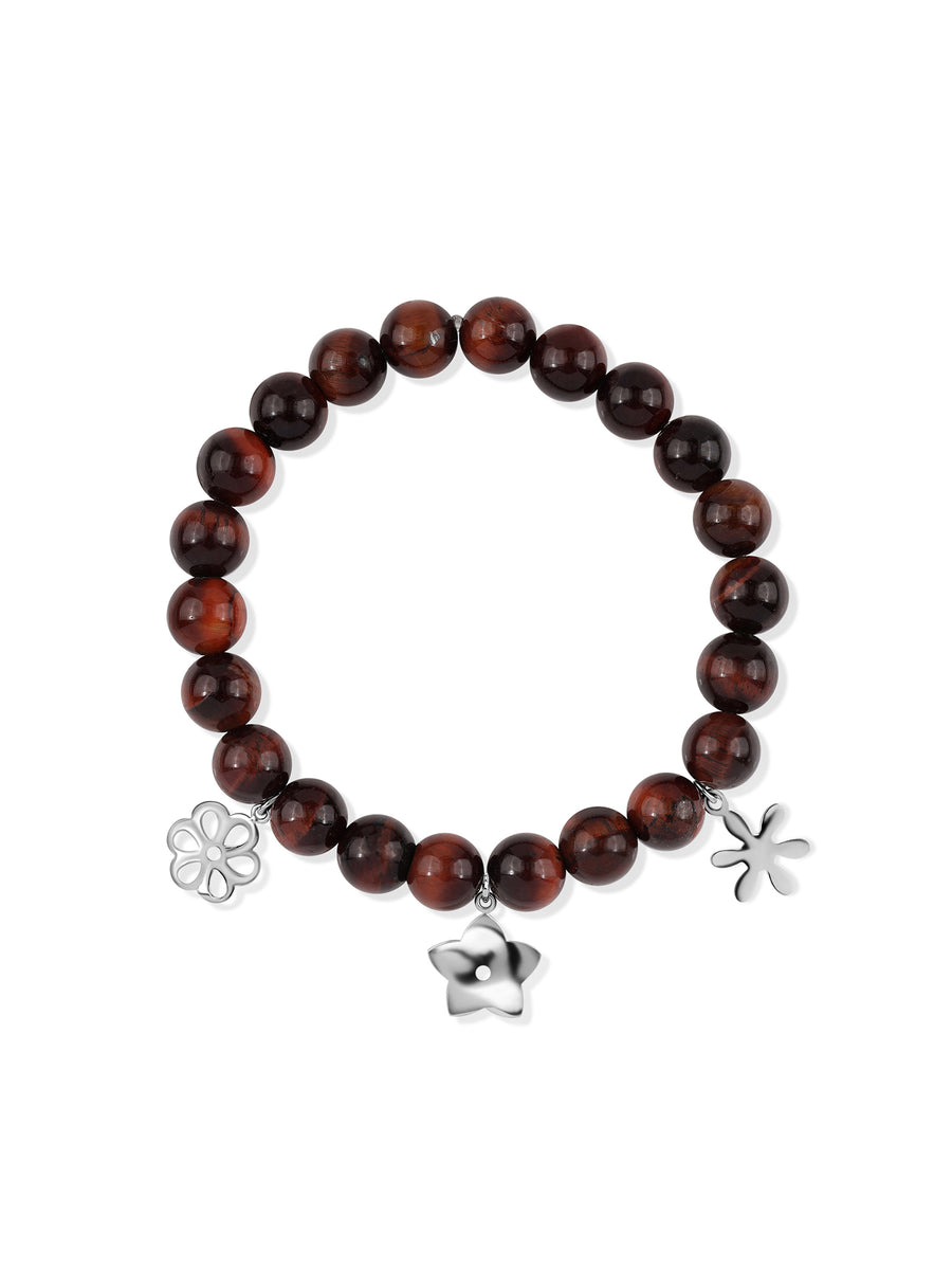 Red Tiger Eye Beads Bracelet For Stability