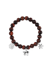 Red Tiger Eye Beads Bracelet For Stability