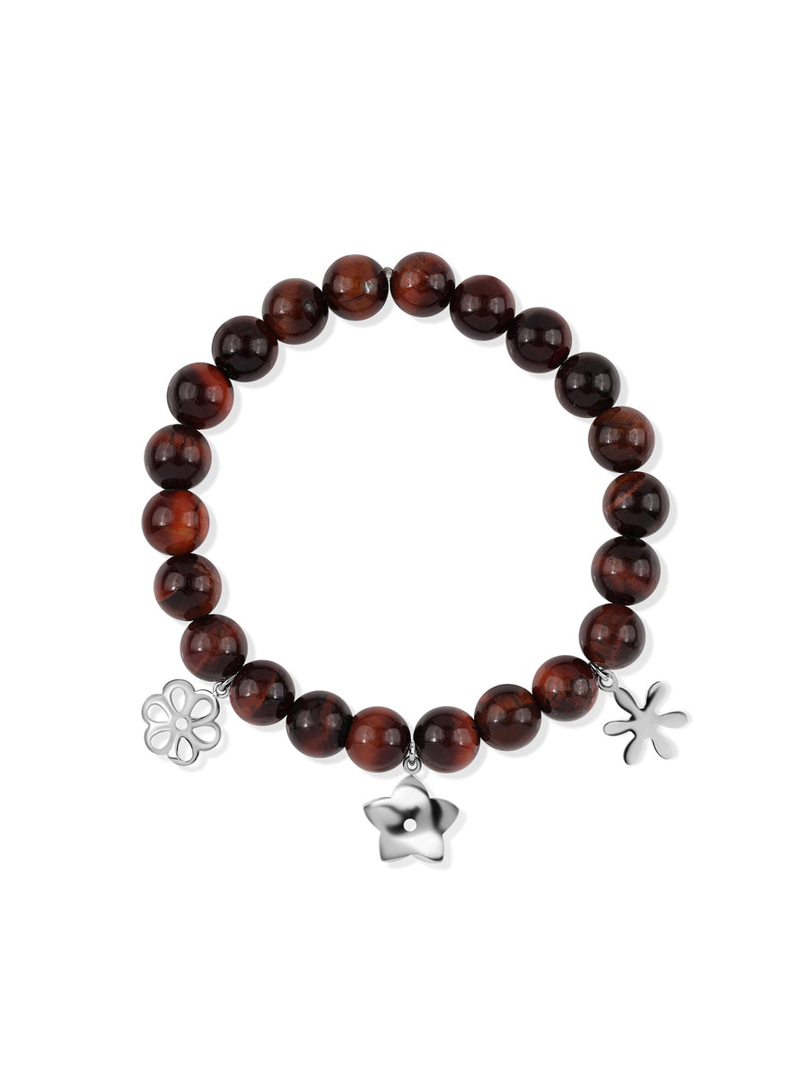 Red Tiger Eye Beads Bracelet For Stability