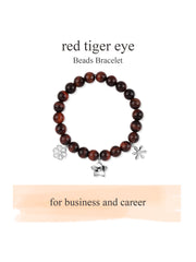 Red Tiger Eye Beads Bracelet For Stability