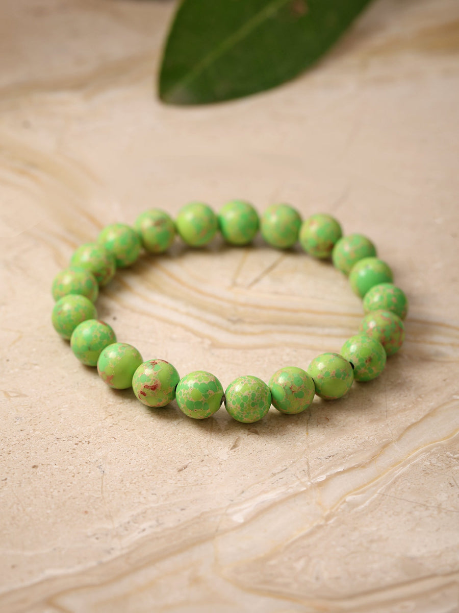 Green Copper Turquoise Beads Bracelet