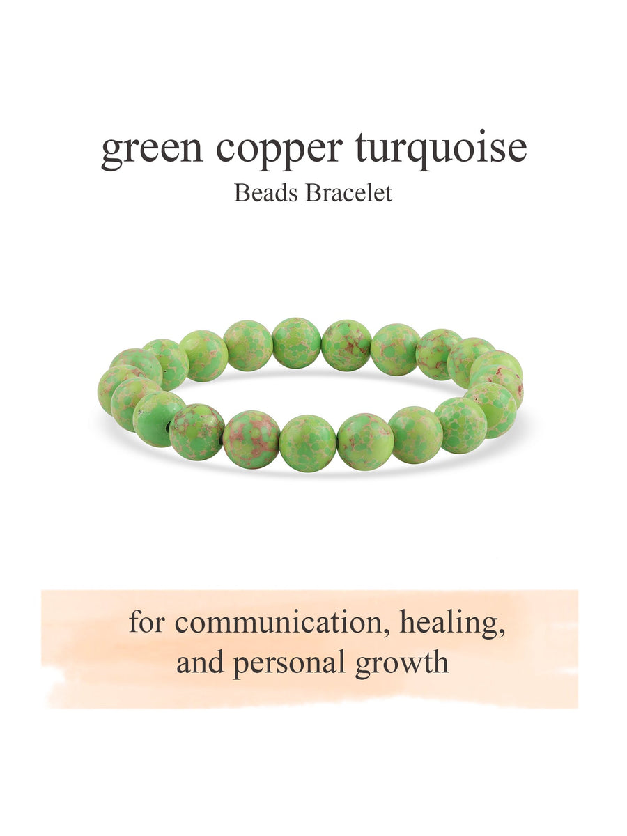 Green Copper Turquoise Beads Bracelet