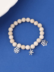 Calming Riverstone Beads Charm Bracelet