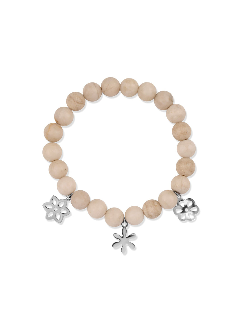 Calming Riverstone Beads Charm Bracelet