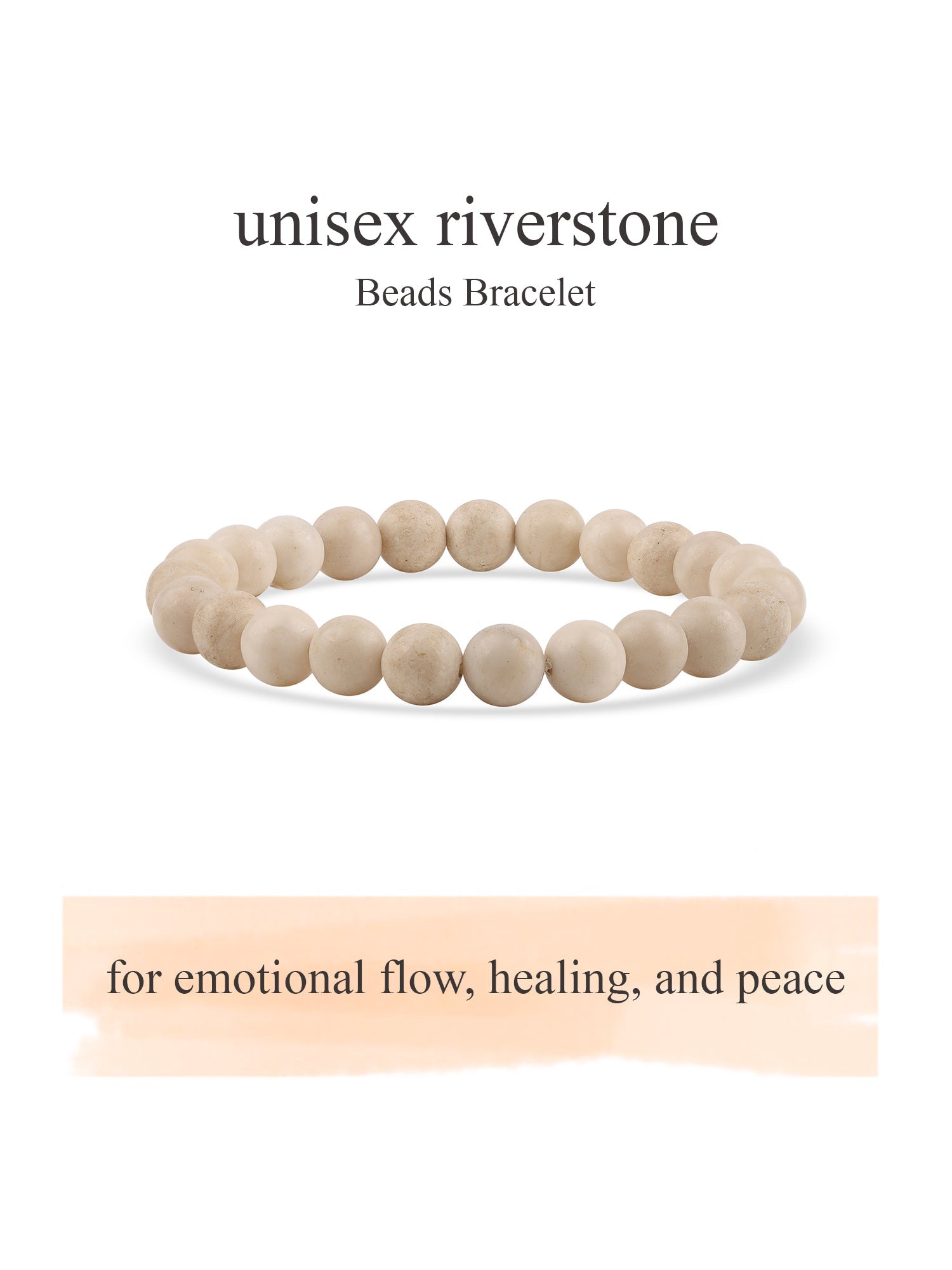 Unisex Riverstone Beads Bracelet