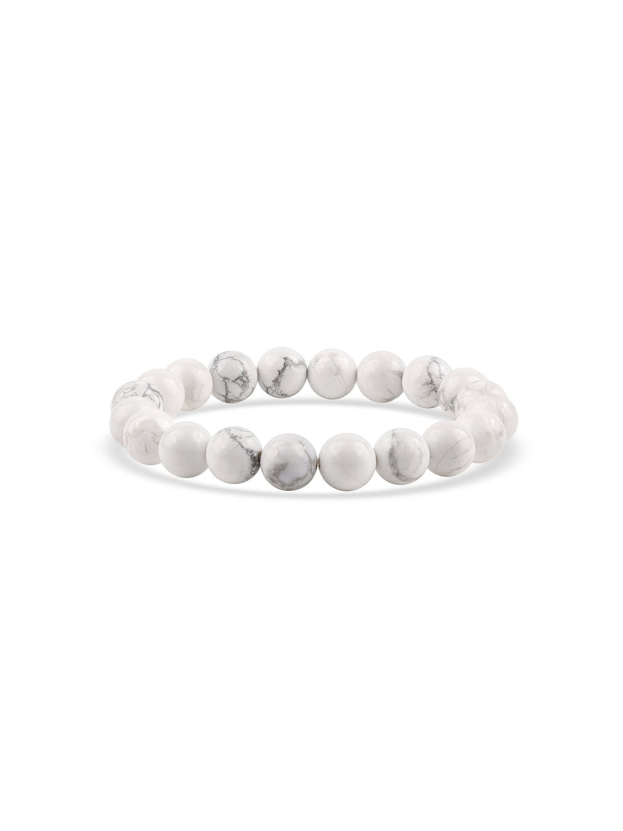 White Howlite Beads Bracelet