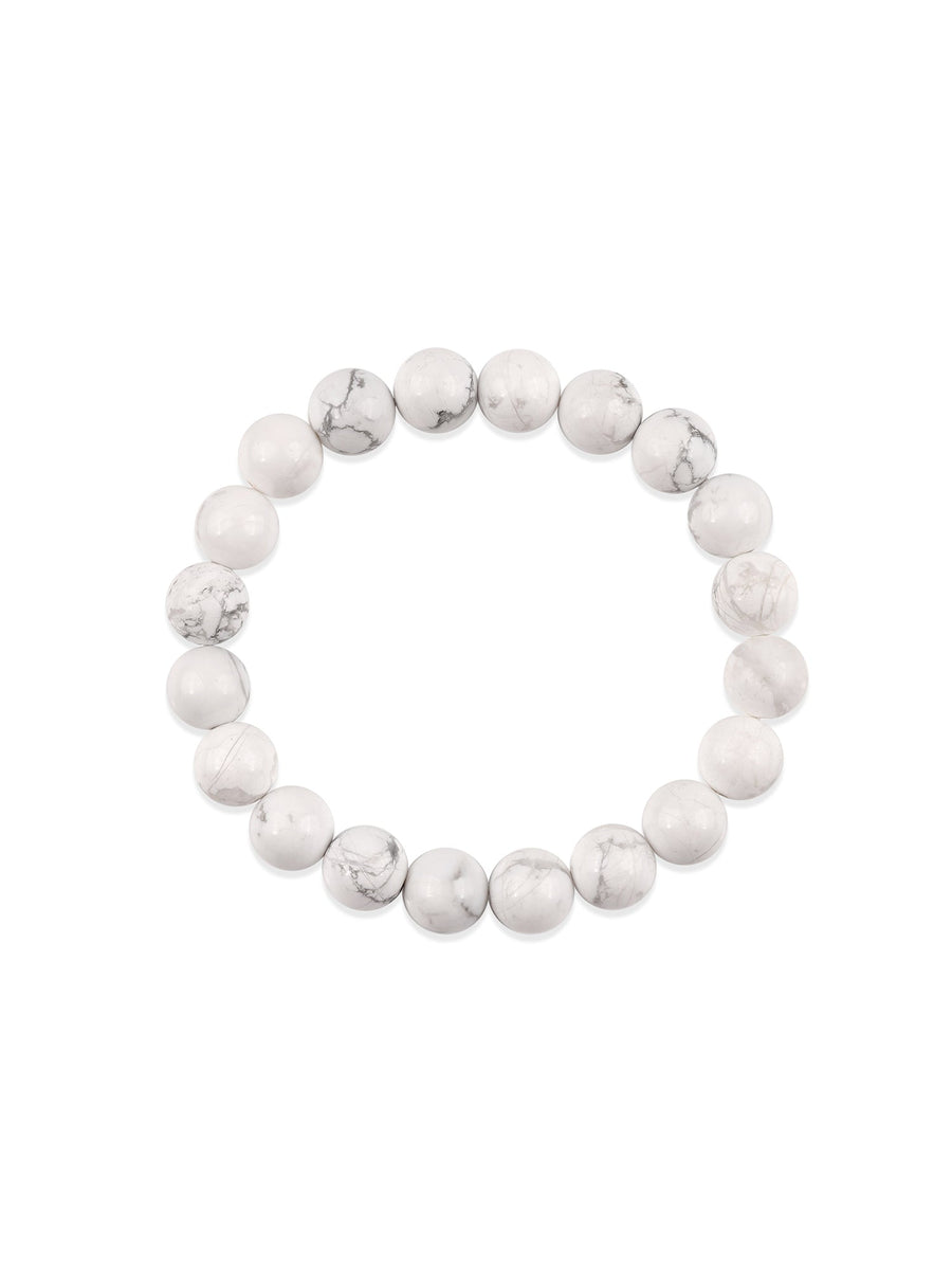 White Howlite Beads Bracelet