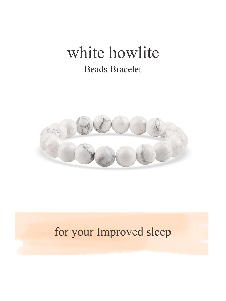 White Howlite Beads Bracelet